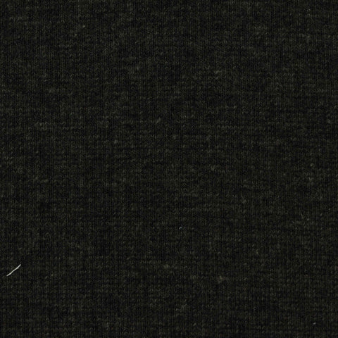 Dark Grey Marl Rib Knit, Poly-Cotton, 367 gsm