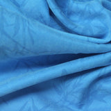 Blue Tone-on-Tone Leaf Jacquard, Polyester — photo 3
