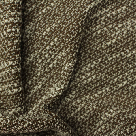 Dark Brown Marl Chunky Knit, Poly-Cotton, 170 gsm