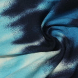 Dark Blue Abstract French Terry, Cotton — photo 3