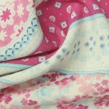 Pink Floral Linen-Look, Polyester — photo 3