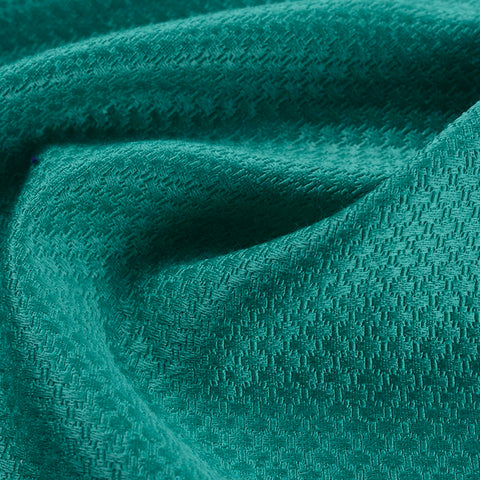 Teal Tone-on-Tone Jacquard, Cotton-Poly, 231 gsm