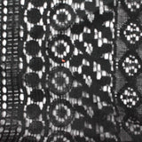 Black Geometric Lace, Cotton-Nylon — photo 3