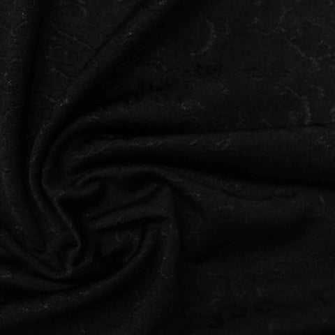 Black Tone-on-Tone Jacquard, Polyester, 185 gsm