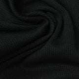 Polyester Stretch Rib Knit Fabric, 280 gsm, 165 cm — Black — photo 3