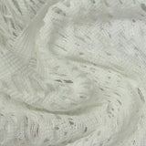 White Openwork Knit, Polyester, 100 gsm — photo 3