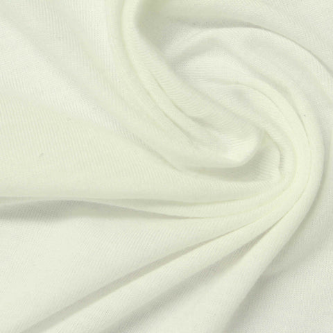 Polyester Viscose Jersey Knit Fabric, 140 gsm, 160 cm — White
