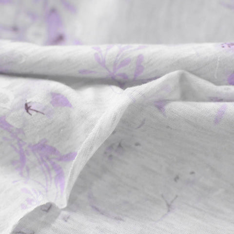 Purple Floral Knit, Poly-Cotton