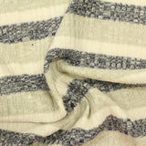 Cream Horizontal-Stripe Knit, Poly-Viscose — photo 3