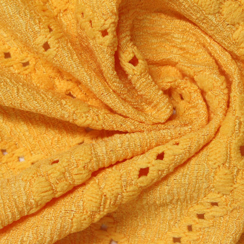 Yellow Textured Jacquard, Polyester, 140 gsm