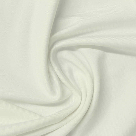 Polyester Stretch Milk Silk Knit Fabric, 240 gsm, 152 cm — White
