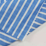 Blue Vertical-Stripe Poplin, Cotton — photo 3