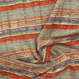 Grey Horizontal-Stripe Knit, Poly-Viscose — photo 3