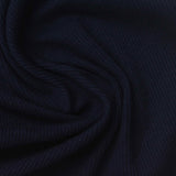 Dark Navy Ribbed Rib Knit, Cotton — photo 3