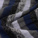 Navy Horizontal-Stripe Rib Knit, Polyester — photo 3
