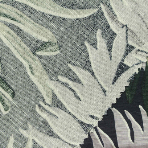 Green Tropical-Leaf Woven, Tencel Lyocell-Linen