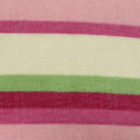 Pink Horizontal-Stripe Interlock Knit, Poly-Viscose