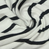 Black Horizontal-Stripe Rib Knit, Cotton — photo 3