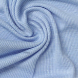 Slub Polyester Viscose Rib Knit Fabric, 205 gsm, 160 cm — Blue — photo 3