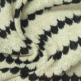 Striped Polyester Cotton Chunky Knit Fabric, 270 gsm, 155 cm — Beige — photo 3