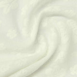 Cream Tone-on-Tone Floral Jacquard, Polyester — photo 3