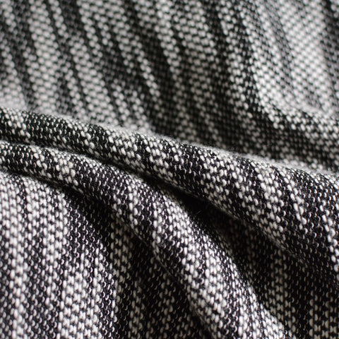 Jacquard Slub Polyester Cotton Stretch Chunky Knit Fabric, 188 gsm, 170 cm — Grey