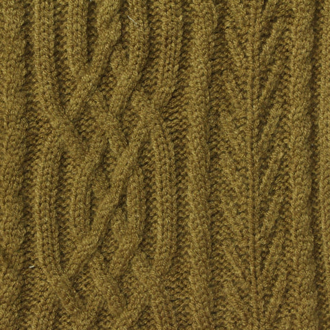 Jacquard Viscose Polyester Blend Knit Fabric, 460 gsm, 145 cm — Khaki