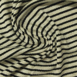 Black Horizontal-Stripe Linen-Look, Viscose — photo 3
