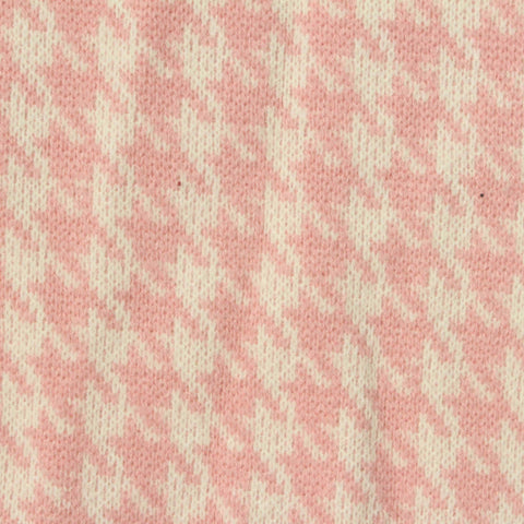 Pink Houndstooth Chunky Knit, Acrylic