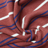 Striped Cotton Polyester French Terry Fabric, 210 gsm, 165 cm — Red — photo 3