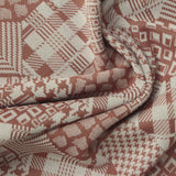 Brown Geometric Interlock Knit, Poly-Nylon — photo 3