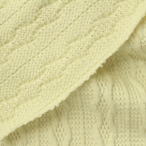Yellow Openwork Jersey Knit, Polyester