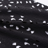 Black Bold-Floral Scuba Knit, Polyester — photo 3