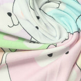 Pastel Pink Cartoon-Animal Print Milk Silk Knit, Polyester — photo 3