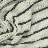 Black Horizontal-Stripe Chunky Knit, Polyester — photo 3