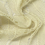 Cream Openwork Pointelle Knit, Poly-Cotton — photo 3
