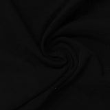 Cotton Polyester Piqué Knit Fabric, 200 gsm, 170 cm — Black — photo 3