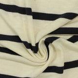 Black Horizontal-Stripe Chunky Knit, Viscose-Poly — photo 3