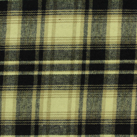 Black Plaid Twill, Cotton, 145 cm, ref EF-206504
