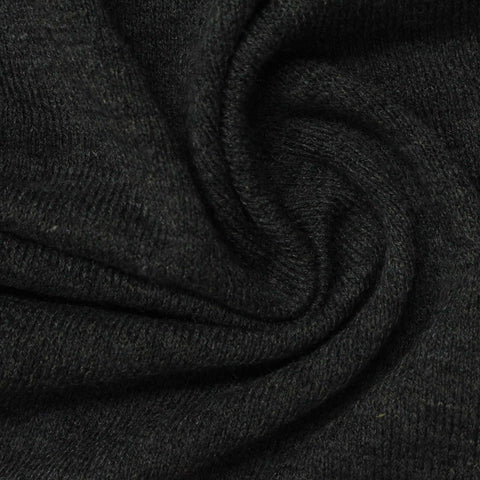 Dark Grey Marl Jersey Knit, Poly-Cotton, 226 gsm