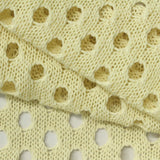 Light Yellow Openwork Pointelle Knit, Poly-Cotton — photo 3
