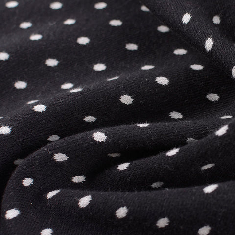 White Dot Interlock Knit, Cotton