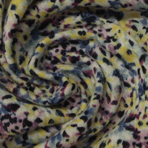 Yellow Abstract Crepe, Polyester