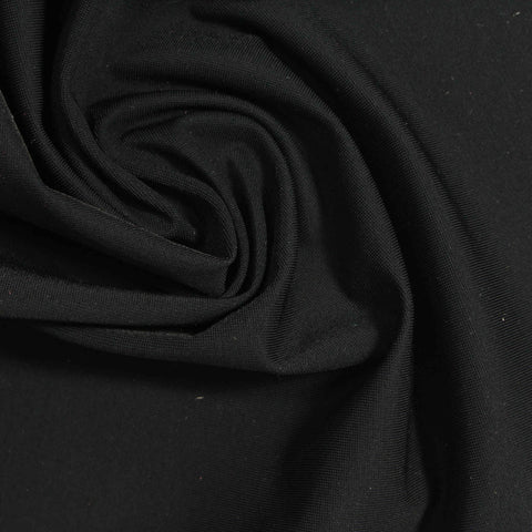Nylon Stretch Warp Knit Fabric, 220 gsm, 160 cm — Black