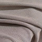 Dark Grey Chevron Interlock Knit, Polyester — photo 3