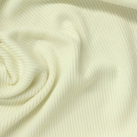 Modal Polyester Stretch Rib Knit Fabric, 400 gsm, 130 cm — Beige