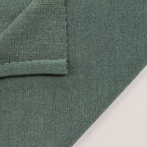 Muted Green Marl Jersey Knit, Poly-Metallic