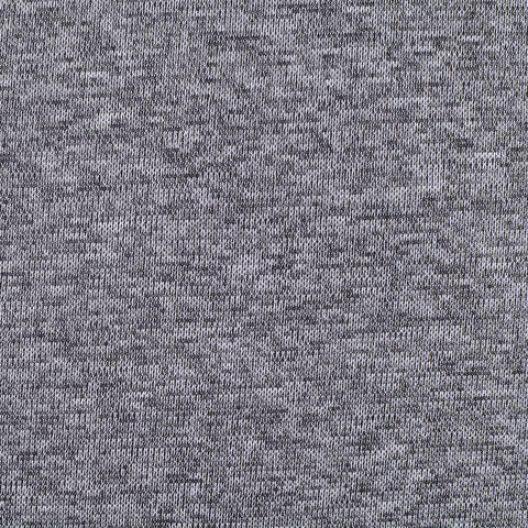 Heathered Grey Marl Rib Knit, Polyester, 305 gsm
