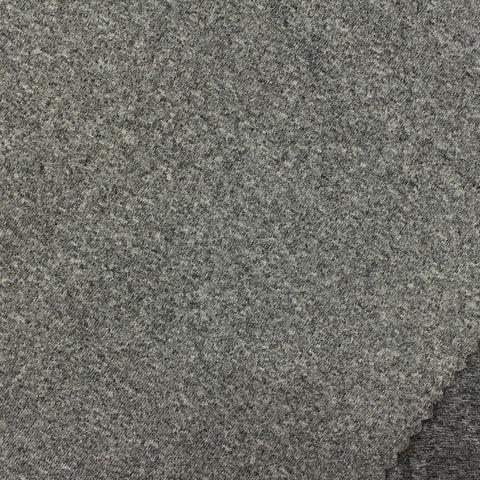 Dark Grey Marl Jersey Knit, Polyester, 183 gsm