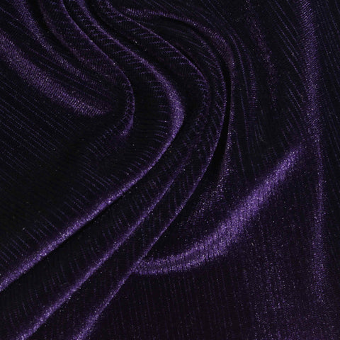 Polyester Stretch Corduroy Fabric, 320 gsm, 163 cm — Purple